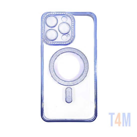 Funda Magnética con Lente de Cámara para Apple iPhone 15 Pro Azul